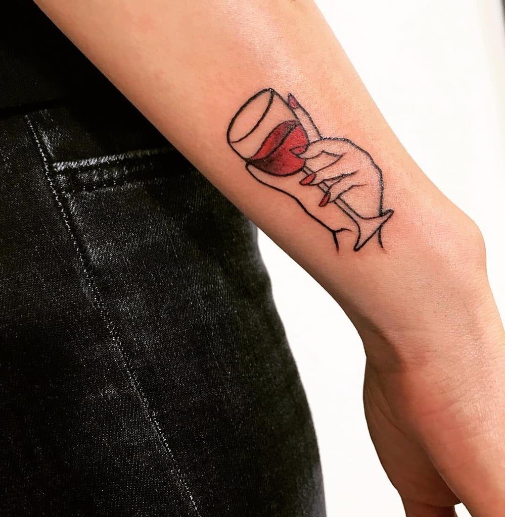 cool wine tattoo