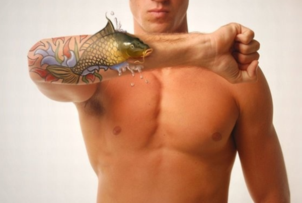 colorful sea animal tattoo