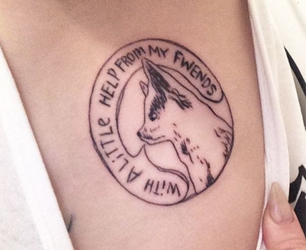 miley cyrus dog tattoo