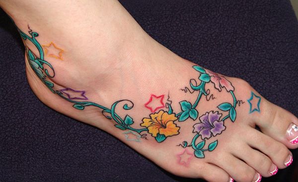 Vine Tattoo on Ankle