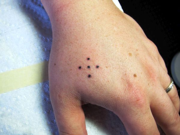 Quincunx or the Five Dots tatttoo