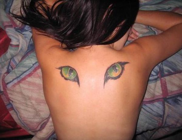 Cat eyes tattoo