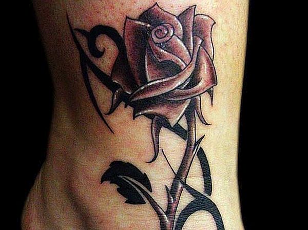 Tribal rose tattoo