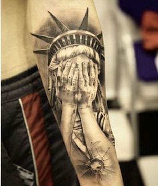 Statue of liberty tattoo