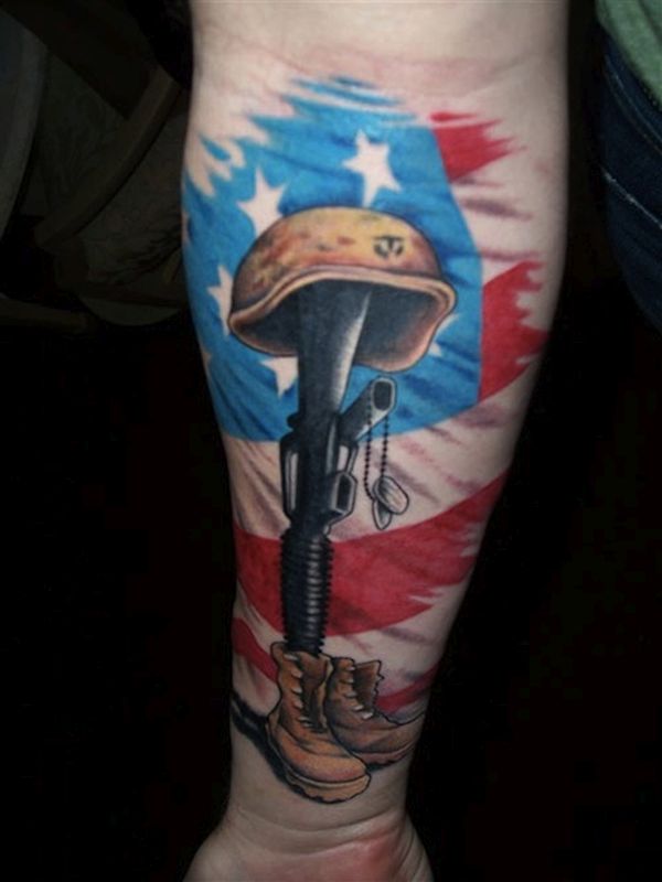War soldiers dedication tattoo
