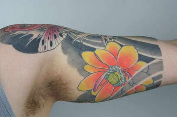 Floral Half Sleeve Tattoo