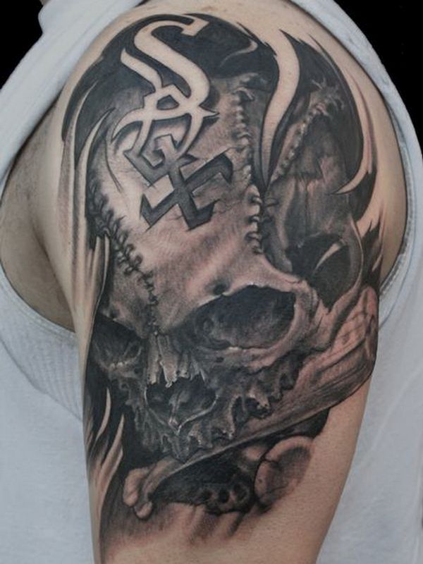 Skull Half Sleeve Tattoo