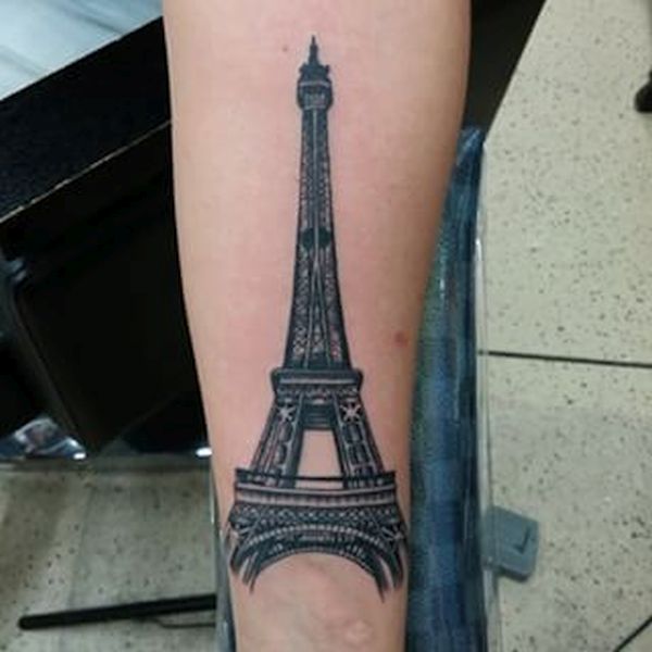 Eiffel tower tattoo