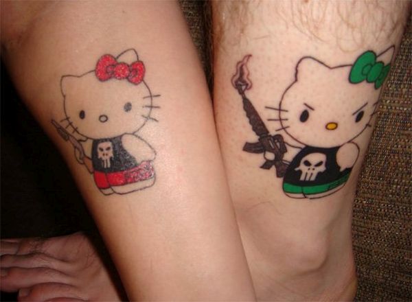 Couple Cartoon Tattoos