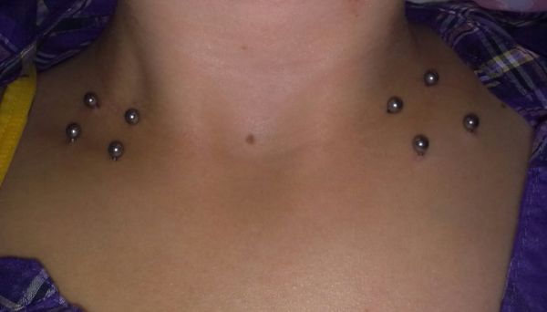 Collar bone piercing 1