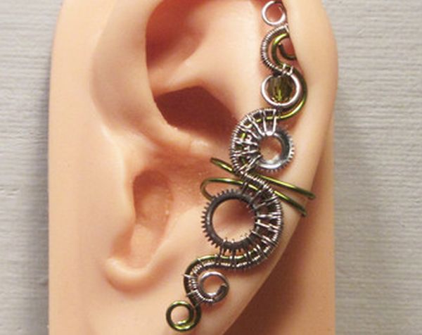 Electric Steampunk ear cuff
