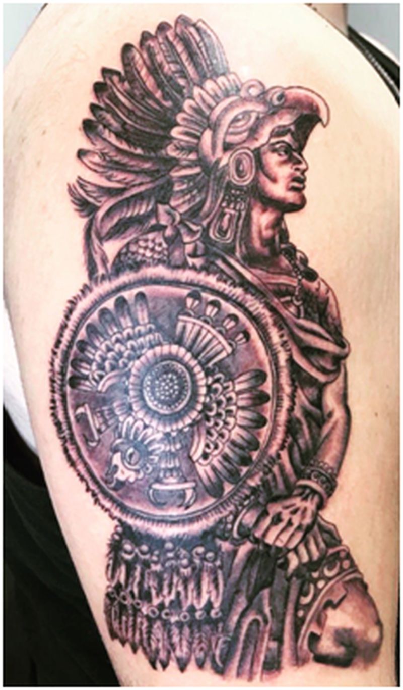 Aztec warrior tattoo